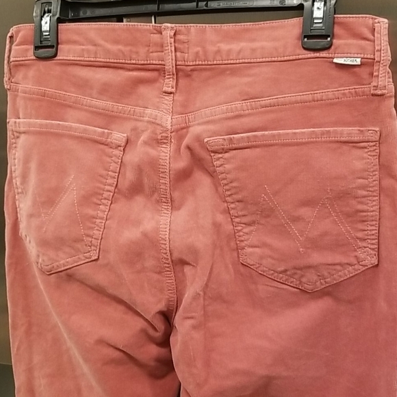 💕MOTHER💕 Cha Cha Chew Corduroy Ruffle Pants Pink - Picture 11 of 14